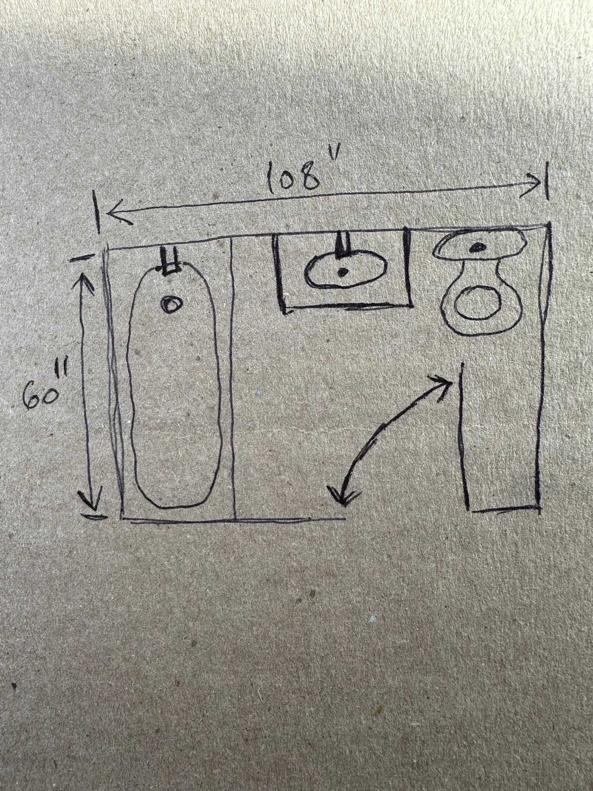 2D Bathroom Sketch